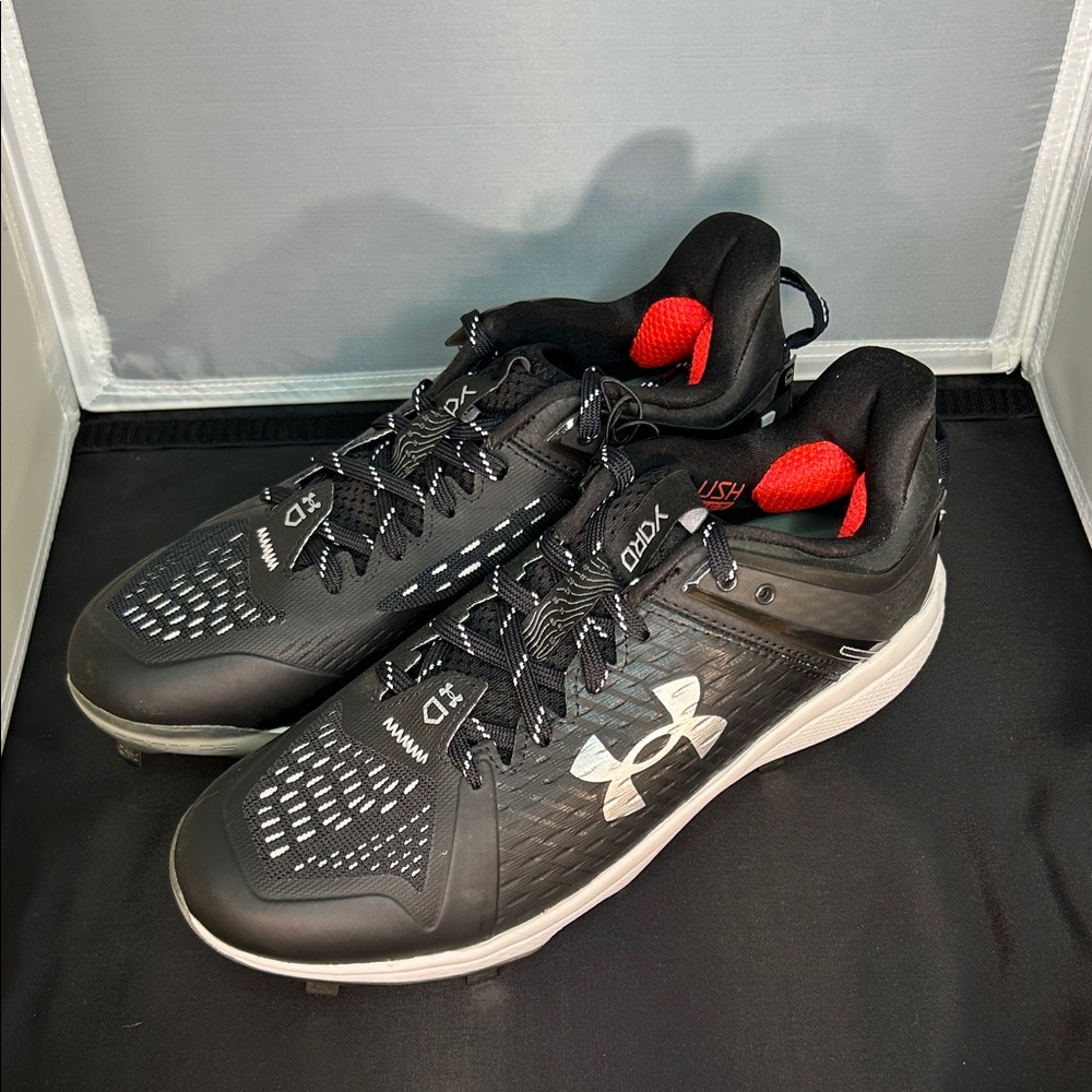 Under Armour Yard Baseball Cleats Men’s 8 Black Metal Spikes NWT Athletic